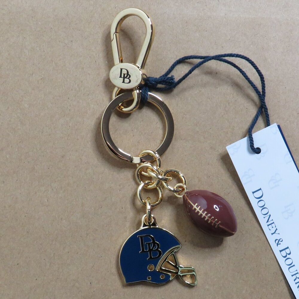 Dooney & Bourke Football Key Fob/Bag Charm (Gold)